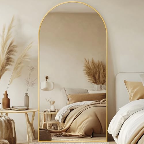 Full Length Mirror, 81"x41" Oversized Arched Mirror Large Standing Mirrors, Tall Mirrors Body Floor Mirror for Bedroom Living Room Aluminum Frame, Black|B0DJSTRPXH