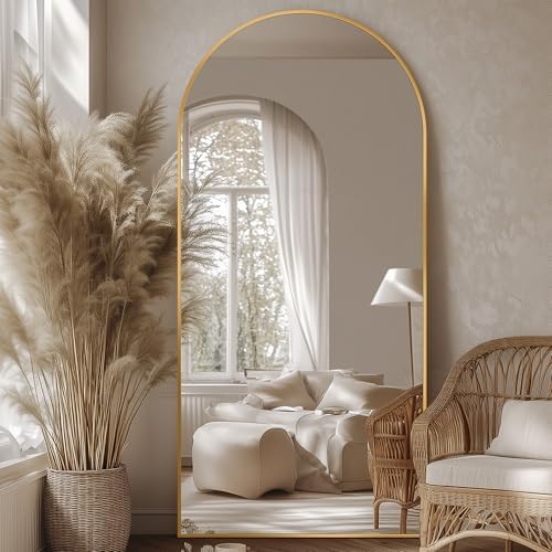 Full Length Mirror, 81"x41" Oversized Arched Mirror Large Standing Mirrors, Tall Mirrors Body Floor Mirror for Bedroom Living Room Aluminum Frame, Black|B0DJSTRPXH